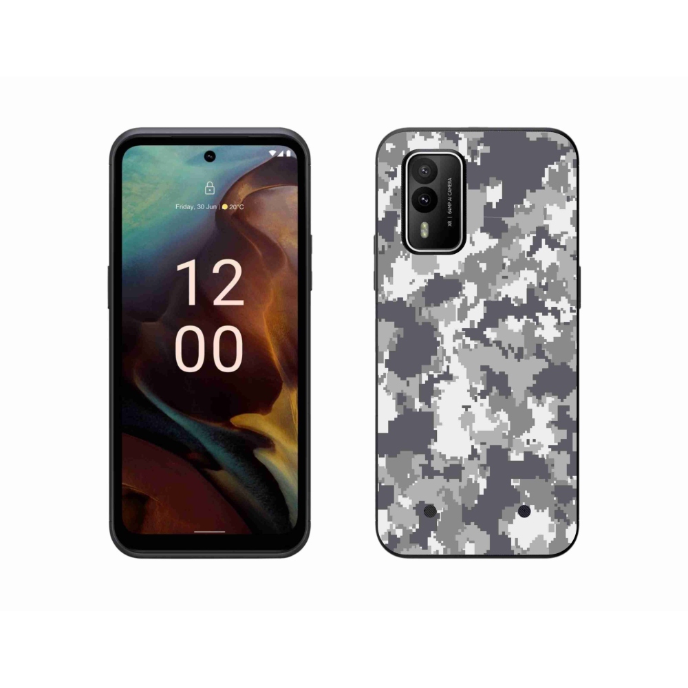 Gelový kryt mmCase na Nokia XR21 - maskáčový vzor 2
