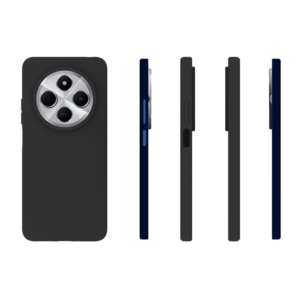 Matný gelový obal na Xiaomi Redmi 14C/Poco C75 - černý