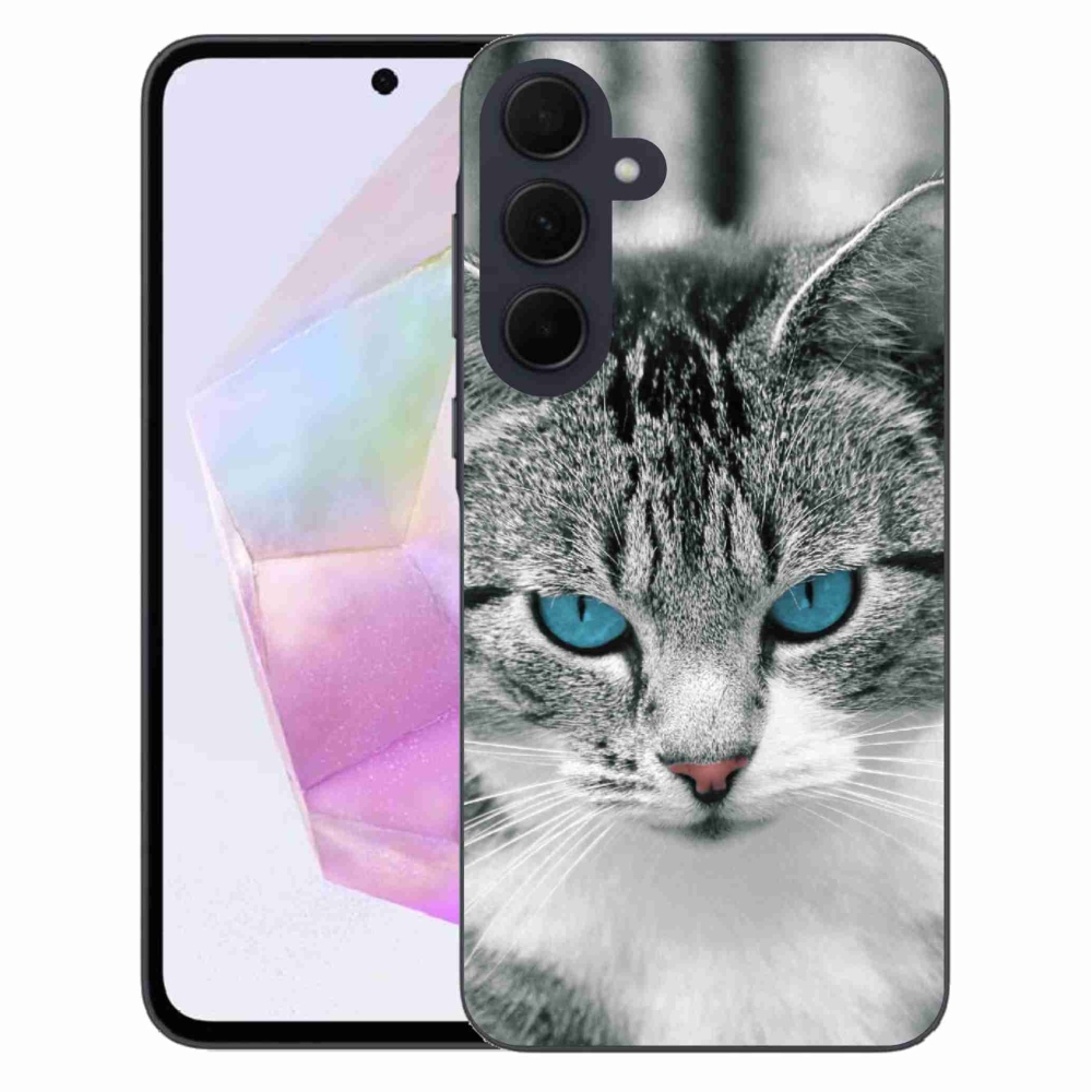 Gelový kryt mmCase na Samsung Galaxy A35 5G - kočičí pohled 1