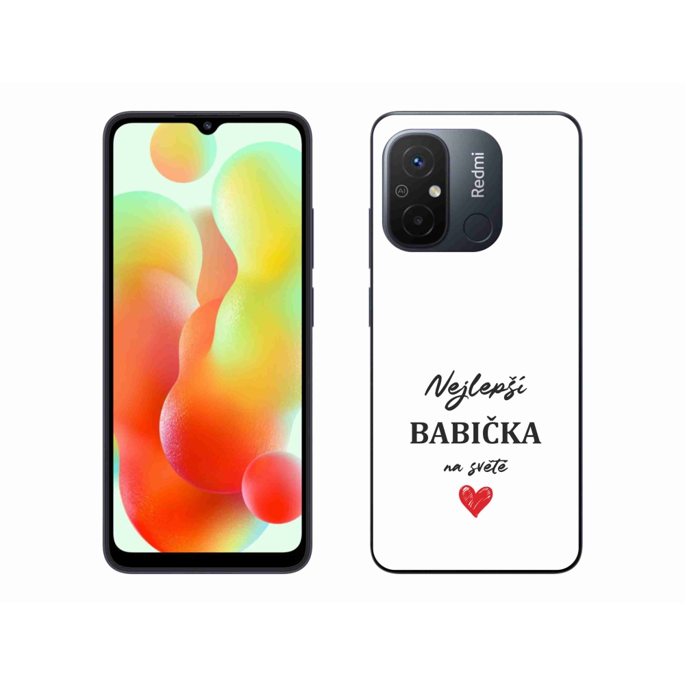 Gelový kryt mmCase na Xiaomi Redmi 12C - nejlepší babička 1 bílé pozadí