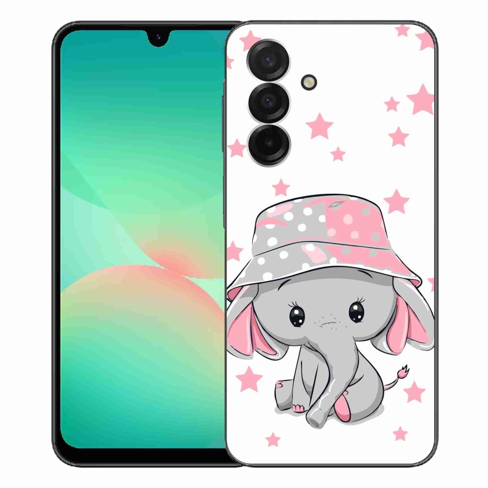 Gelový kryt mmCase na Samsung Galaxy A26 5G - růžový slon