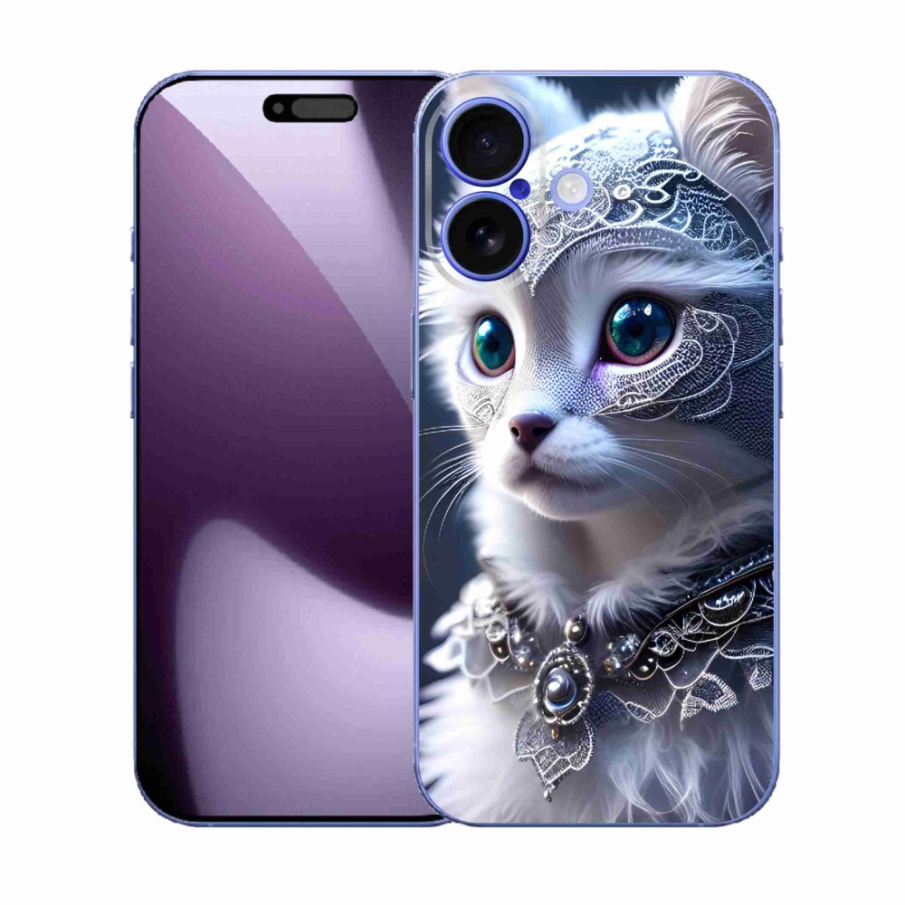 Gelový kryt mmCase na iPhone 17 - bílá kočka