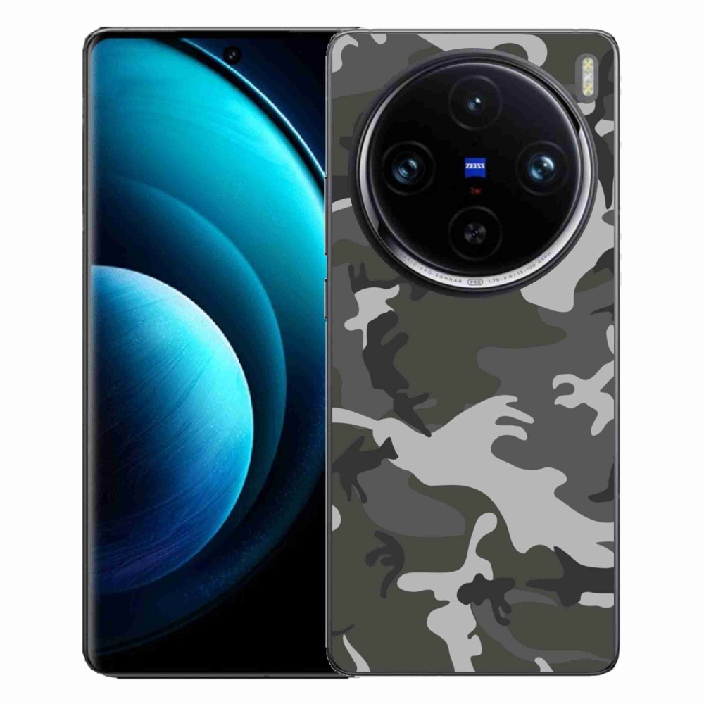Gelový kryt mmCase na Vivo X100 Pro 5G - maskáčový vzor