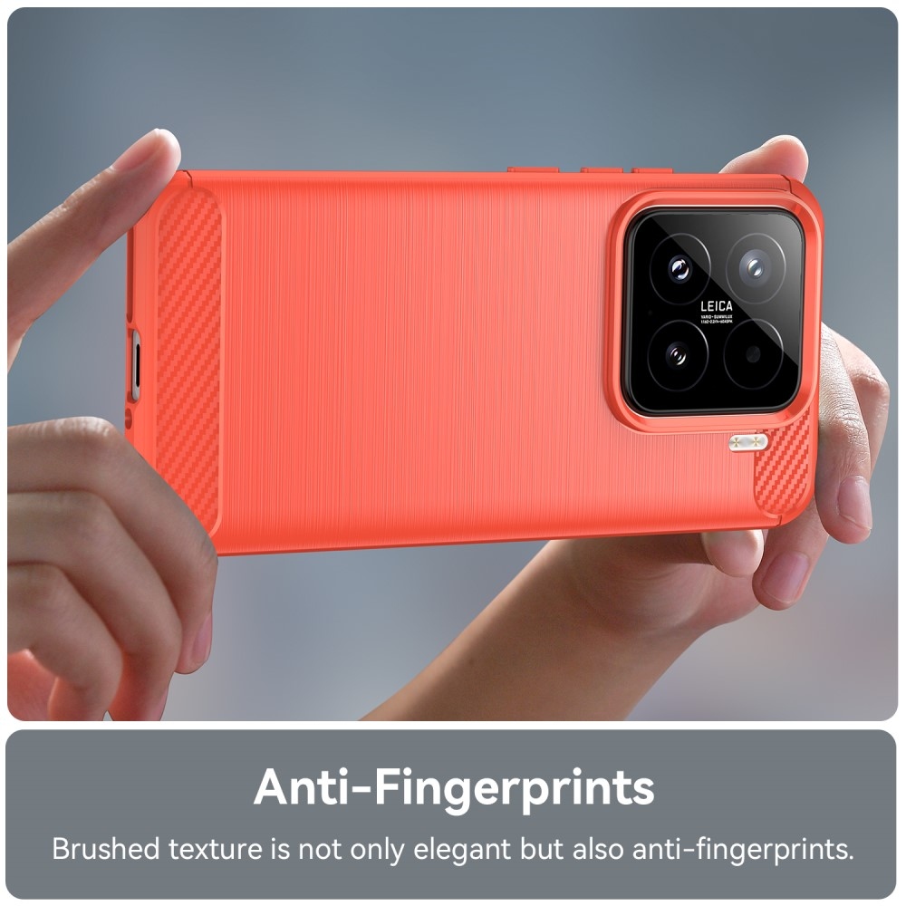 Carbon odolný gelový obal na Xiaomi 15 - červený