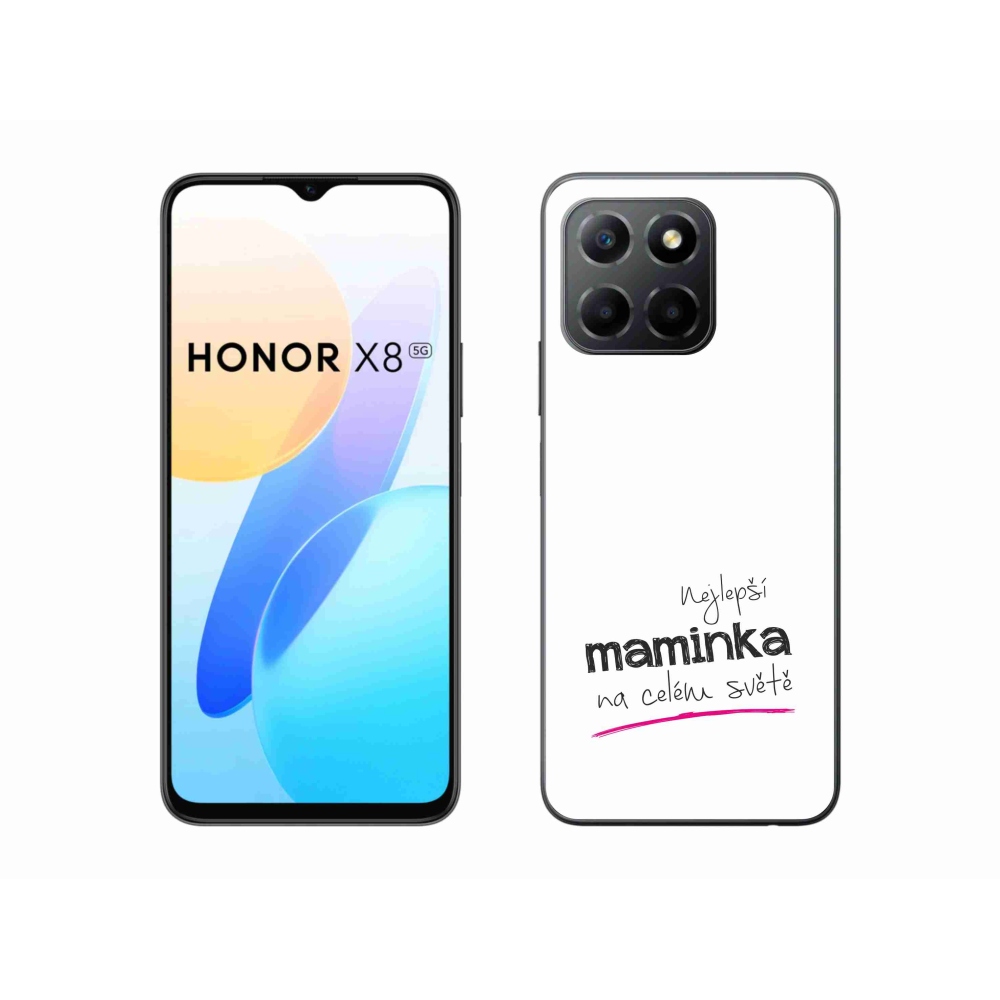 Gelový kryt mmCase na Honor X8 5G/Honor 70 Lite 5G - nejlepší maminka 4 bílé pozadí