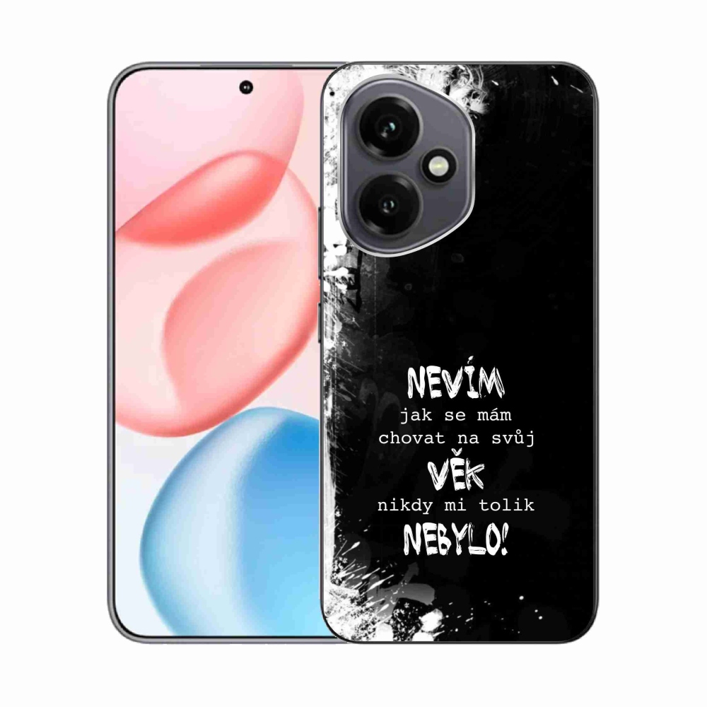 Gelový kryt mmCase na Honor 400 - vtipný text 14 černé pozadí