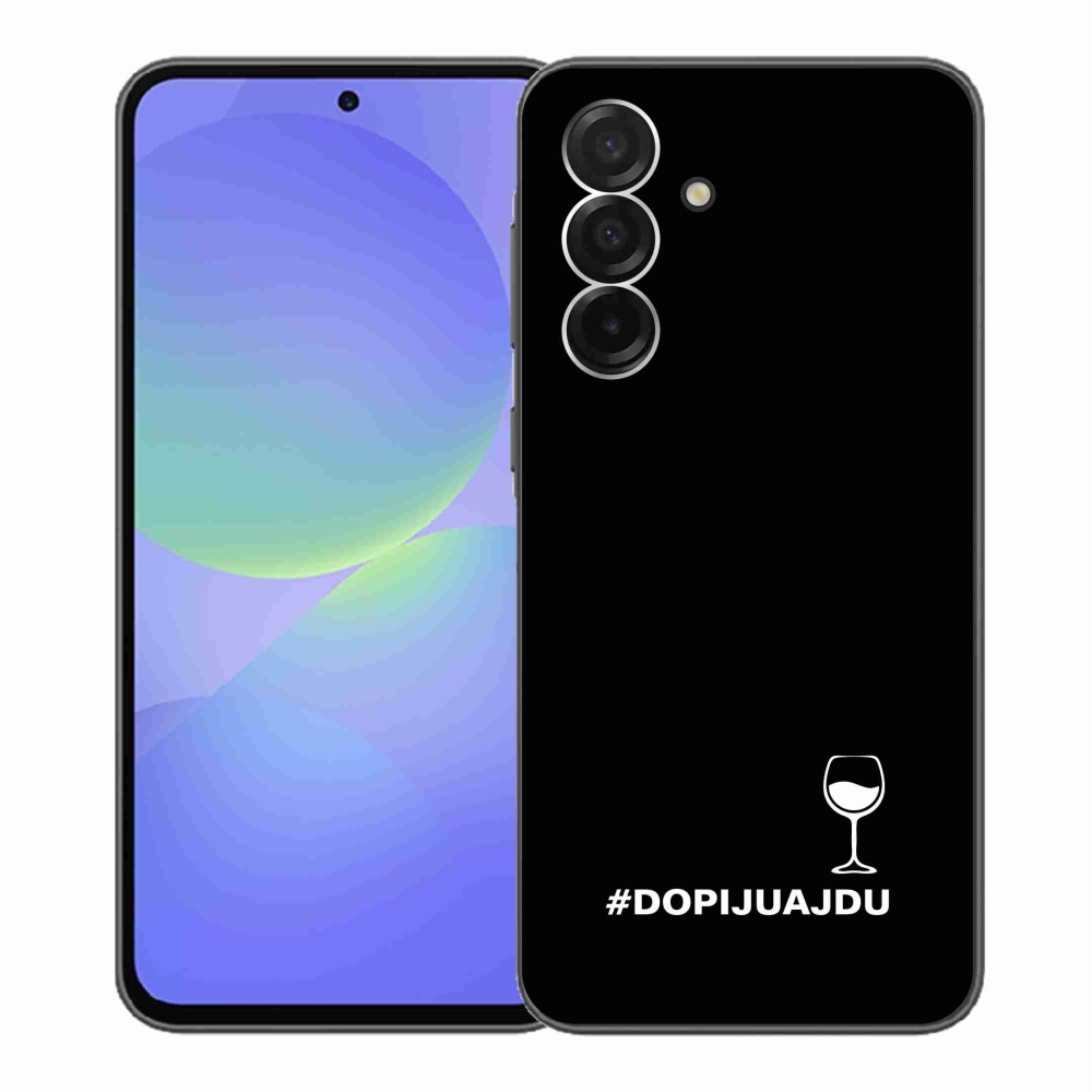 Gelový kryt mmCase na Samsung Galaxy A36 5G - vinný motiv černé pozadí
