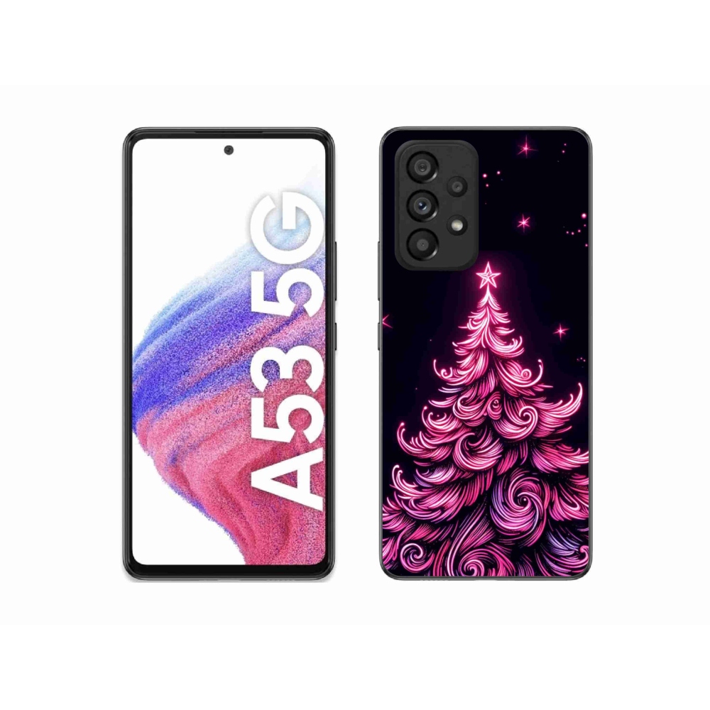 Gelový kryt mmCase na Samsung Galaxy A53 5G - neonový vánoční stromek 2