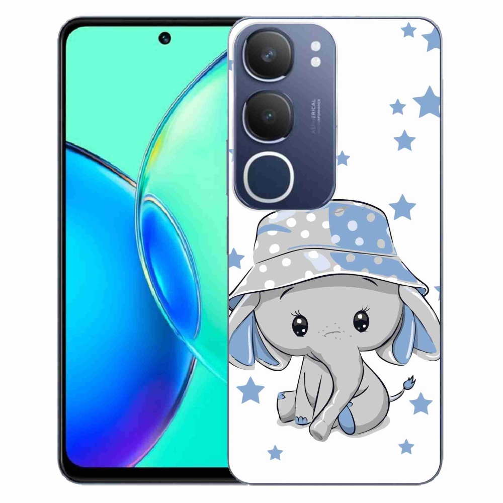 Gelový kryt mmCase na Vivo Y19s - modrý slon