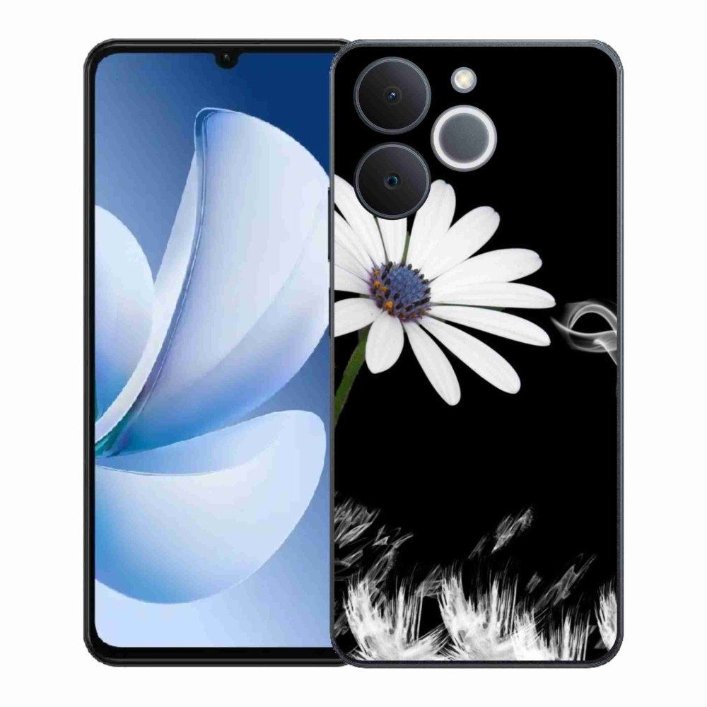 Gelový kryt mmCase na Realme Note 70T - bílá květina