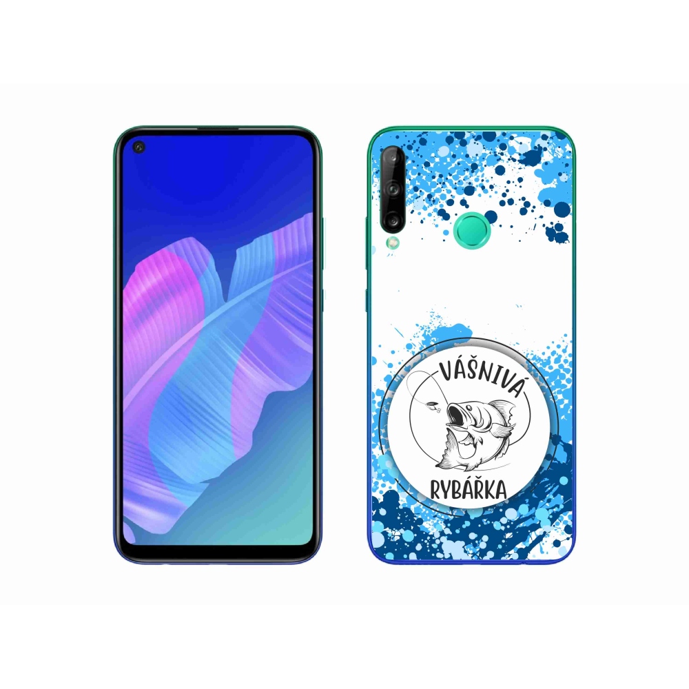 Gelový kryt mmCase na Huawei P40 Lite E - vášnivá rybářka bílé pozadí