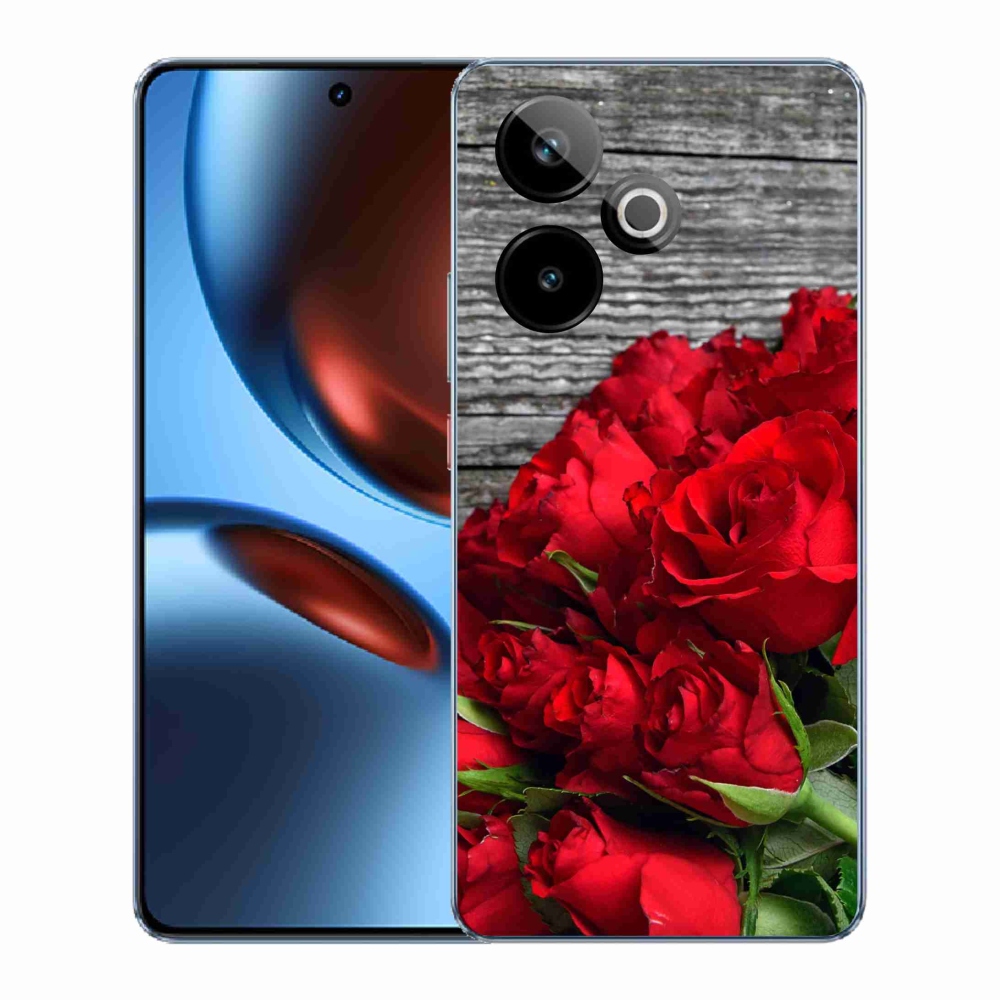 Gelový kryt mmCase na Realme GT 7 5G/GT 7T 5G - červené růže