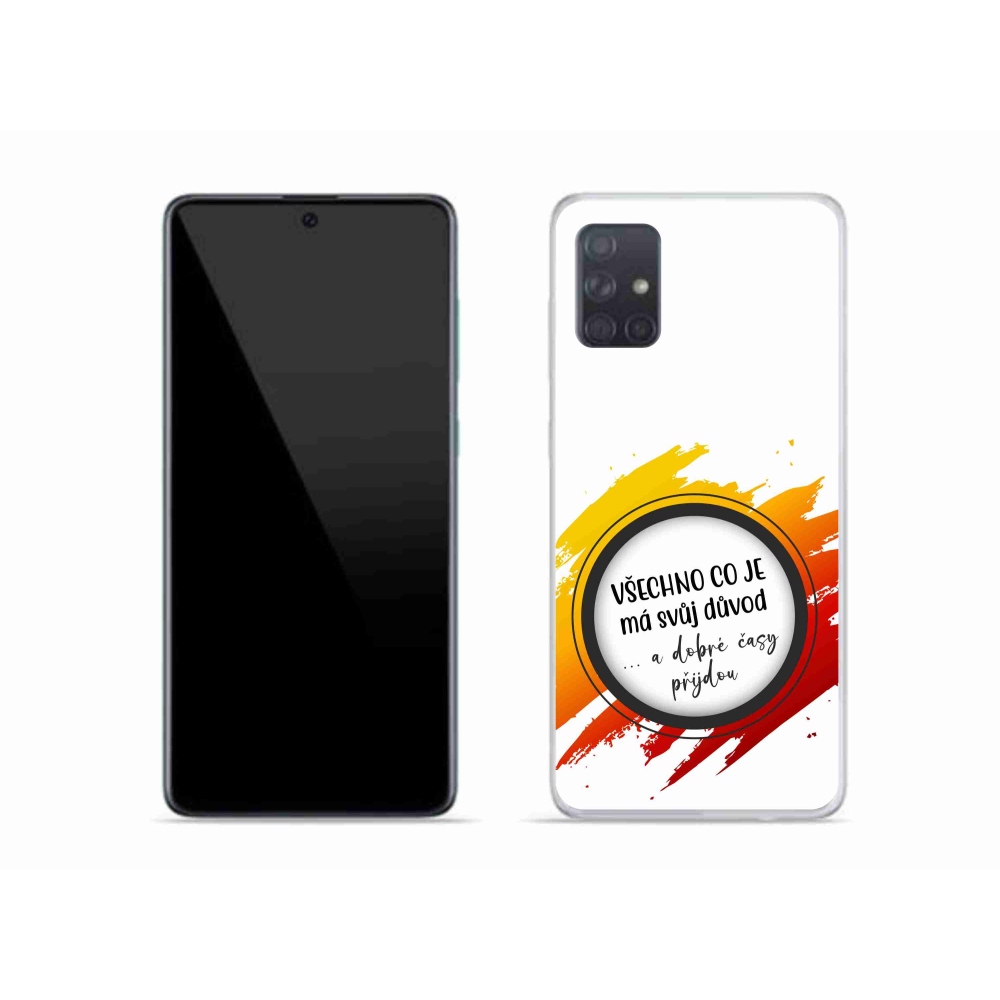 Gelový kryt mmCase na Samsung Galaxy A51 - citát 3 bílé pozadí