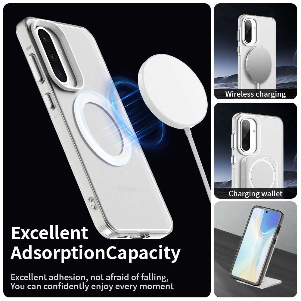 Candy gelový obal s MagSafe na Samsung Galaxy A36 5G/A56 5G - bílý