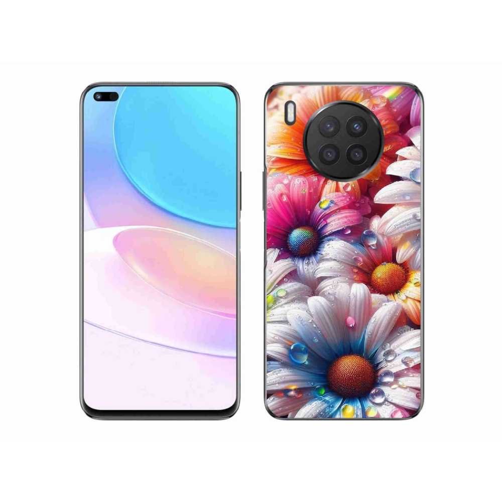 Gelový kryt mmCase na Huawei Nova 8i - barevné kopretiny