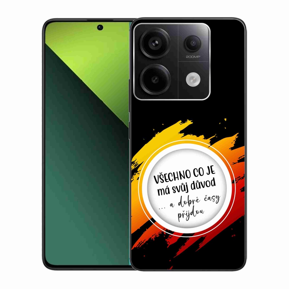 Gelový kryt mmCase na Xiaomi Redmi Note 13 Pro 5G/Poco X6 5G - citát 3 černé pozadí
