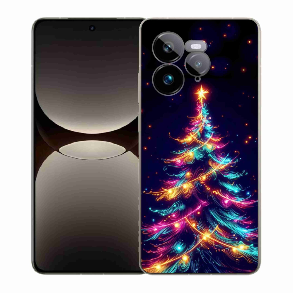 Gelový kryt mmCase na Realme GT 7 Pro 5G - neonový vánoční stromek