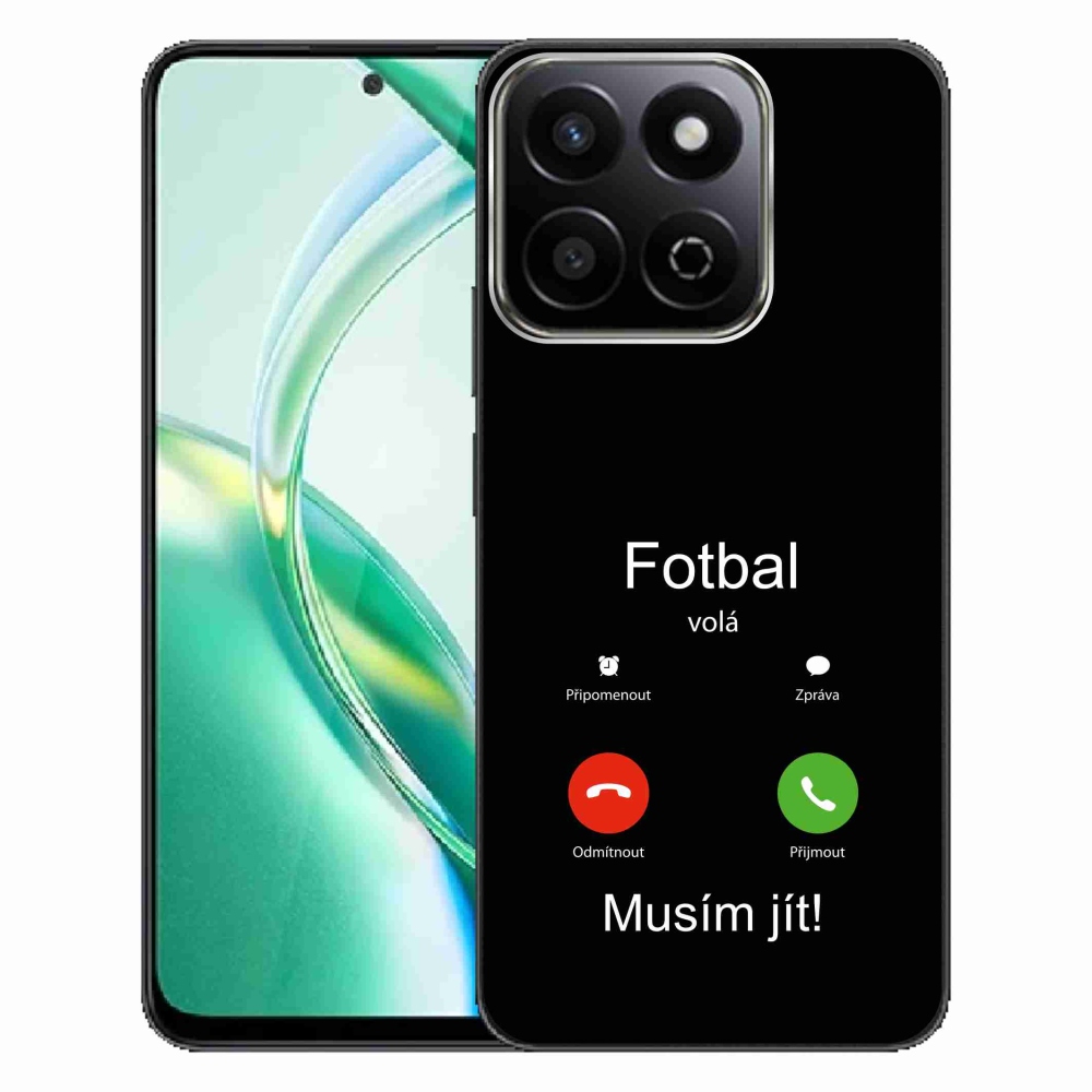 Gelový kryt mmCase na Honor 200 Smart 5G - fotbal volá černé pozadí