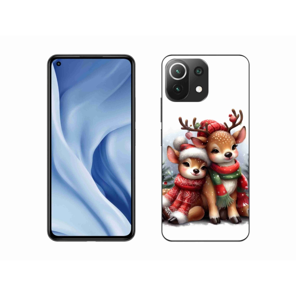 Gelový kryt mmCase na Xiaomi Mi 11 Lite 4G/5G - vánoční sobi