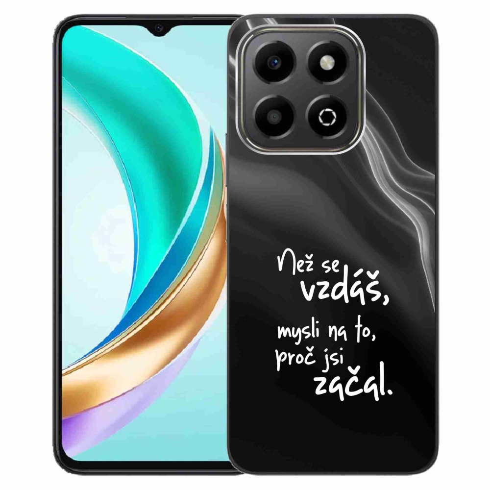 Gelový kryt mmCase na Honor X6b - citát 2 černé pozadí