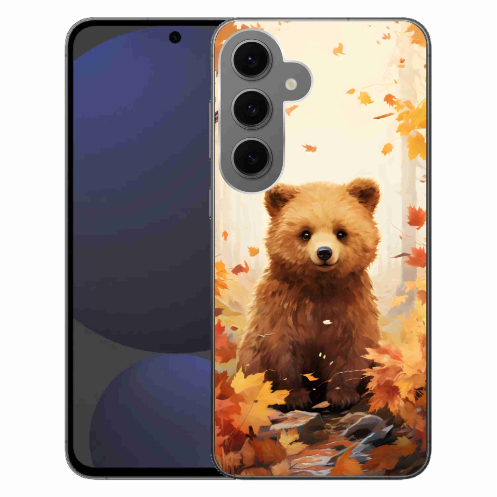 Gelový kryt mmCase na Samsung Galaxy S24 FE - medvěd v lese