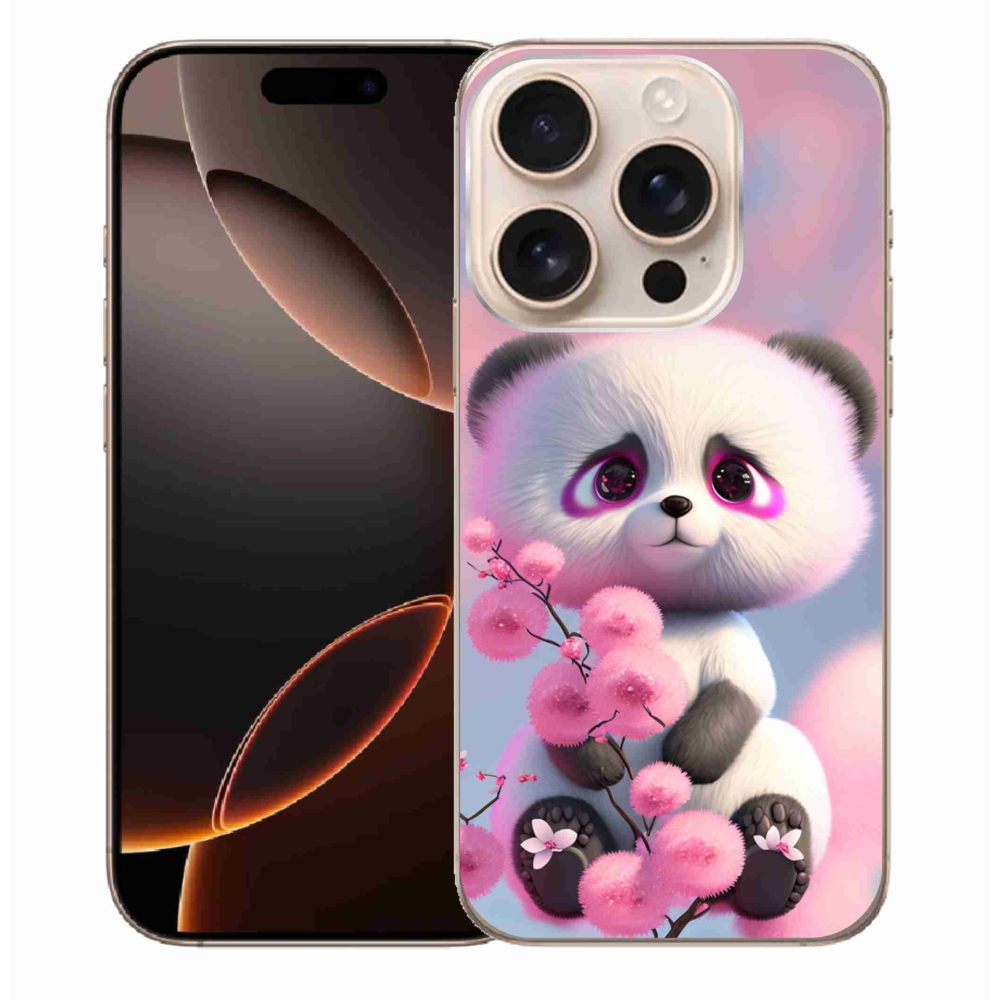 Gelový kryt mmCase na iPhone 16 Pro Max - roztomilá panda 1