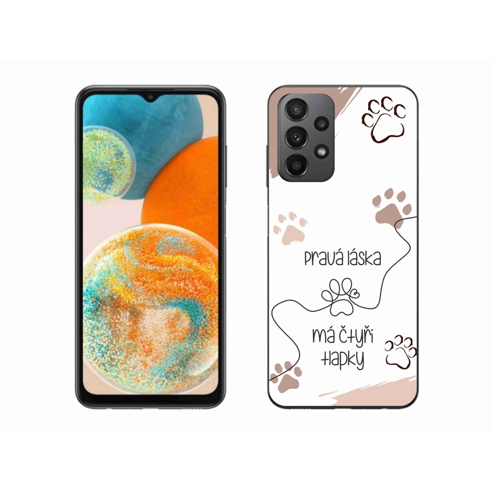 Gelový kryt mmCase na Samsung Galaxy A23 4G/5G - psí motiv 1 bílé pozadí
