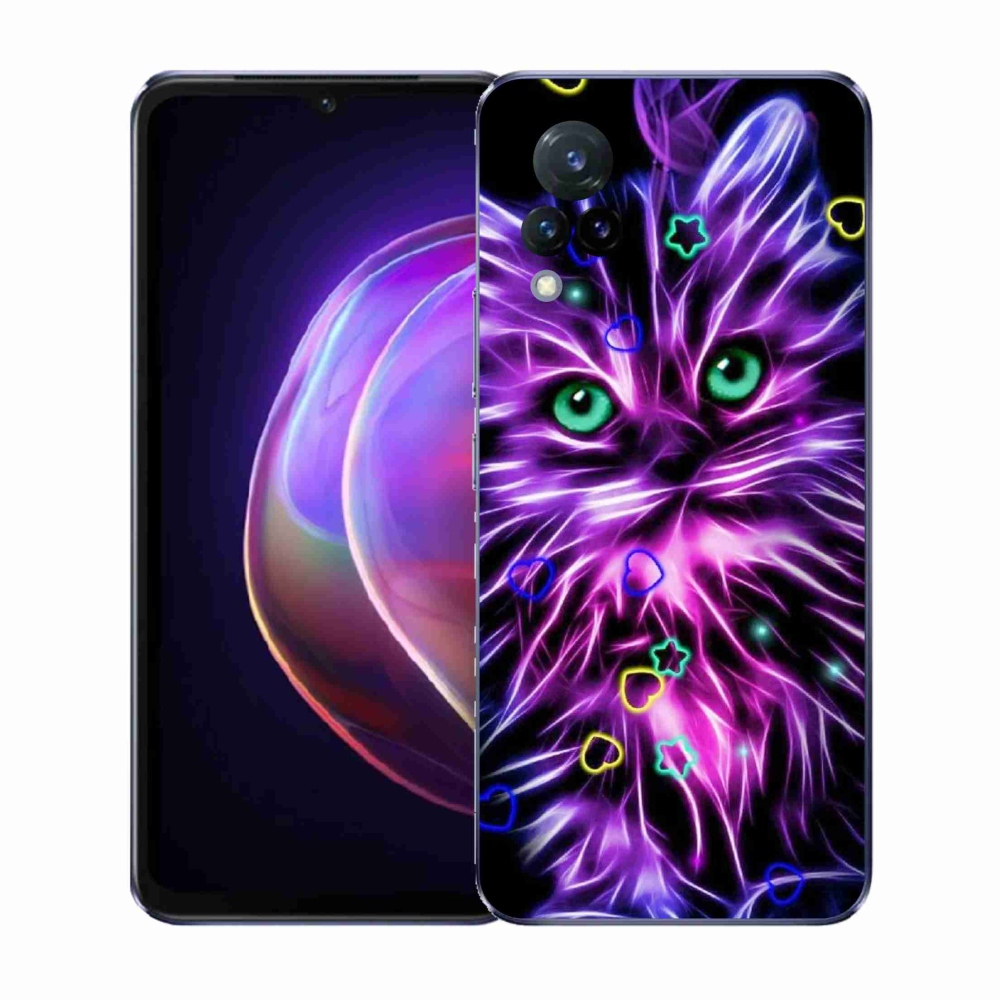 Gelový kryt mmCase na Vivo V21 4G/5G - abstraktní kočka