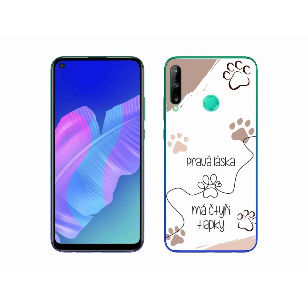 Gelový kryt mmCase na Huawei P40 Lite E - psí motiv 1 bílé pozadí