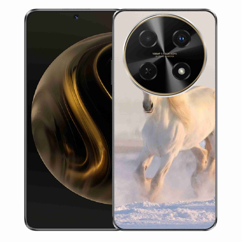 Gelový obal mmCase na Huawei Nova 12i - kůň ve sněhu