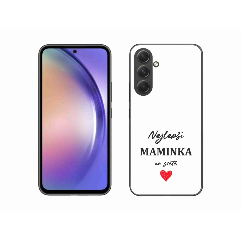 Gelový kryt mmCase na Samsung Galaxy A54 5G - nejlepší maminka 1 bílé pozadí