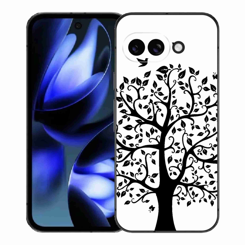 Gelový kryt mmCase na Google Pixel 9a - černobílý strom