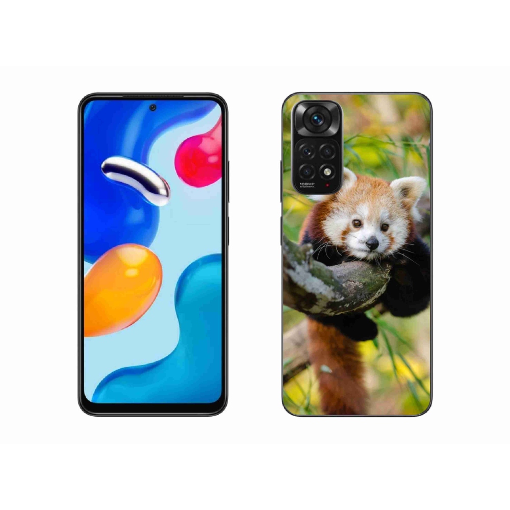 Gelový kryt mmCase na Xiaomi Redmi Note 11S 4G - panda červená