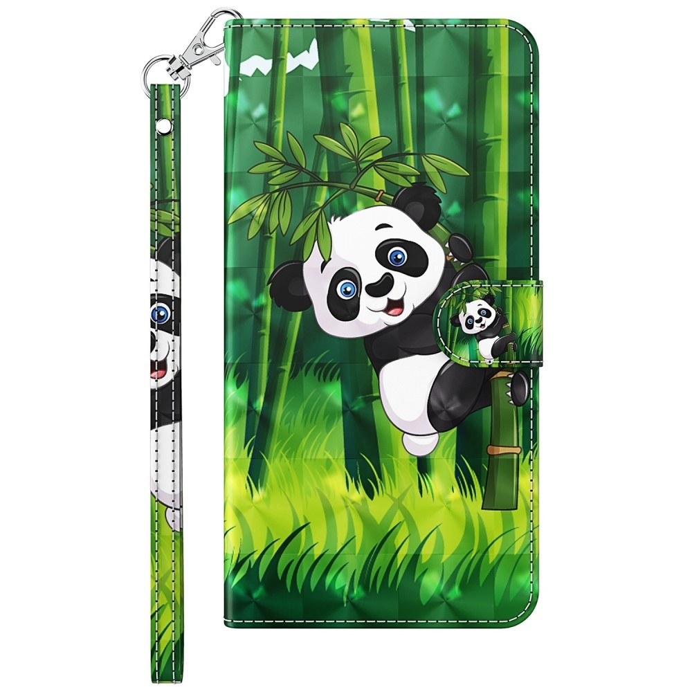 Print knížkové pouzdro na Samsung Galaxy A15 4G/5G - panda na bambusu