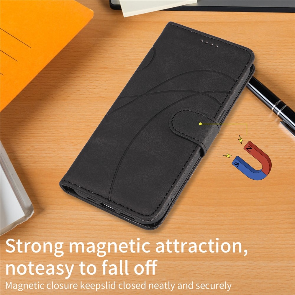 Curved knížkové pouzdro na Realme 14 5G/14T 5G - černé