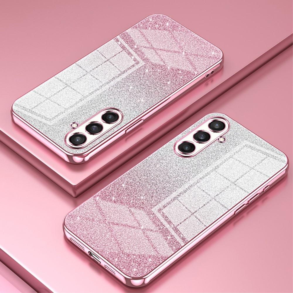 Cut gelový třpytivý obal na Samsung Galaxy S23 FE - růžový
