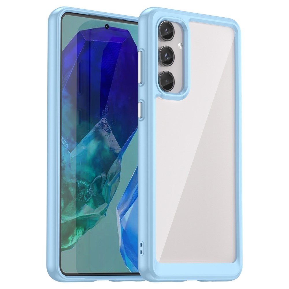 Gelový obal s pevnými zády na Samsung Galaxy M55 5G - modrý