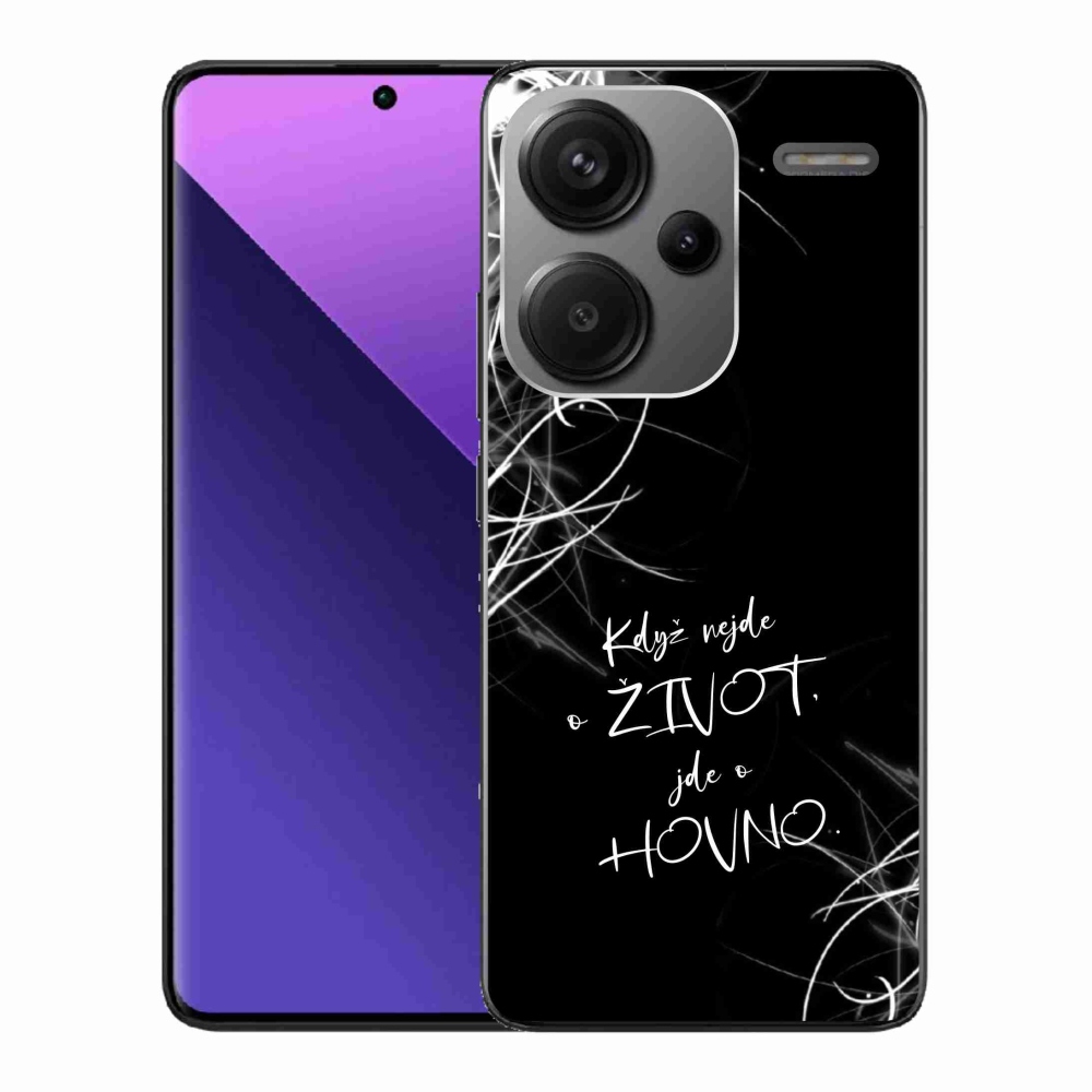 Gelový kryt mmCase na Xiaomi Redmi Note 13 Pro+ 5G - vtipný text 16 černé pozadí