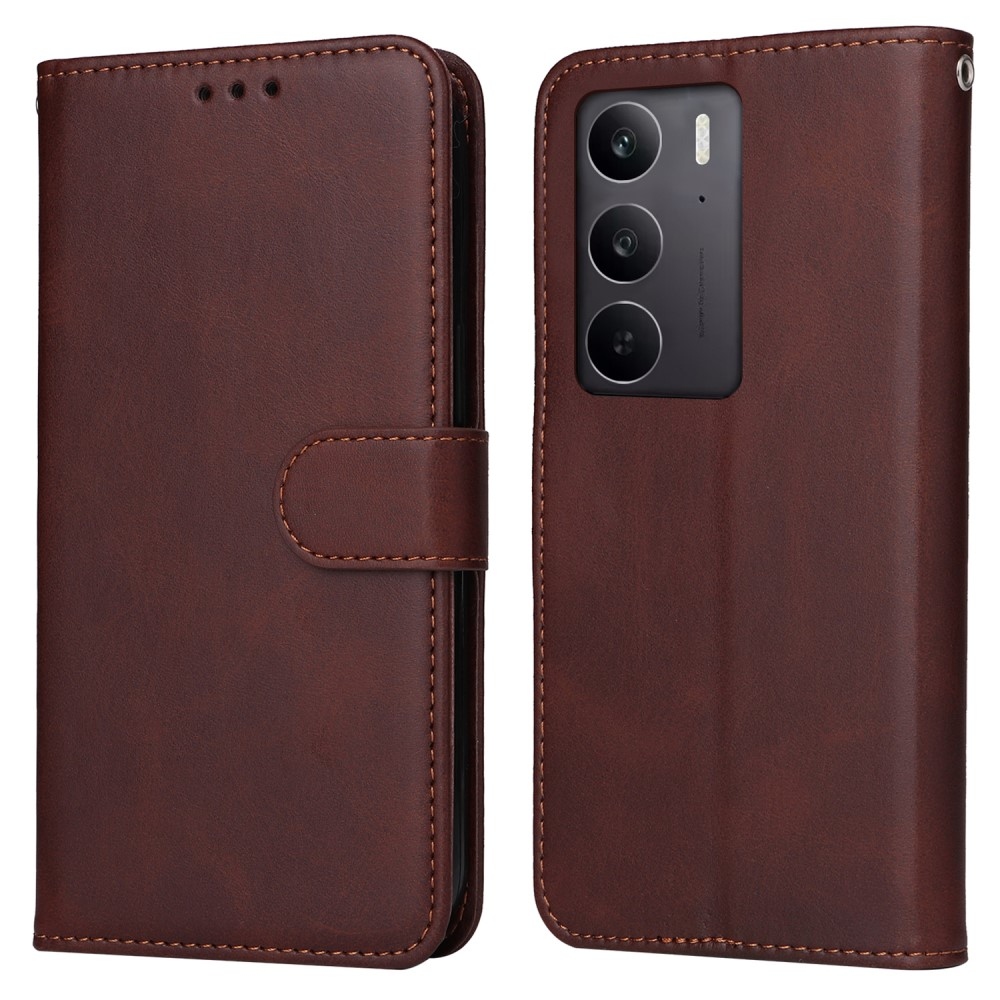 Clots knížkové pouzdro na Realme 14x 5G/Realme C75 - hnědé
