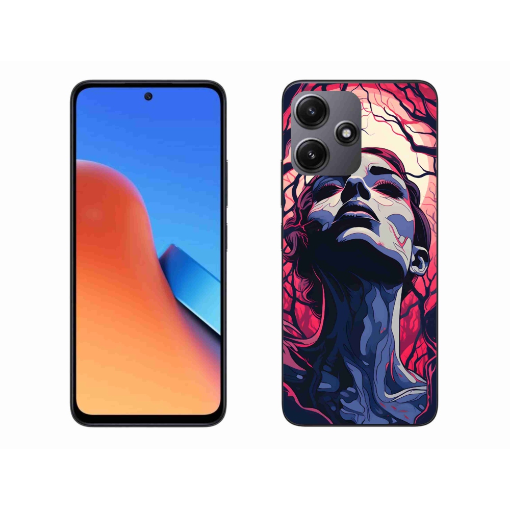 Gelový kryt mmCase na Xiaomi Redmi 12 5G - abstraktní obličej