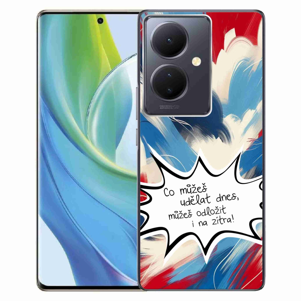 Gelový kryt mmCase na Vivo V29 Lite 5G - vtipný text 9 bílé pozadí