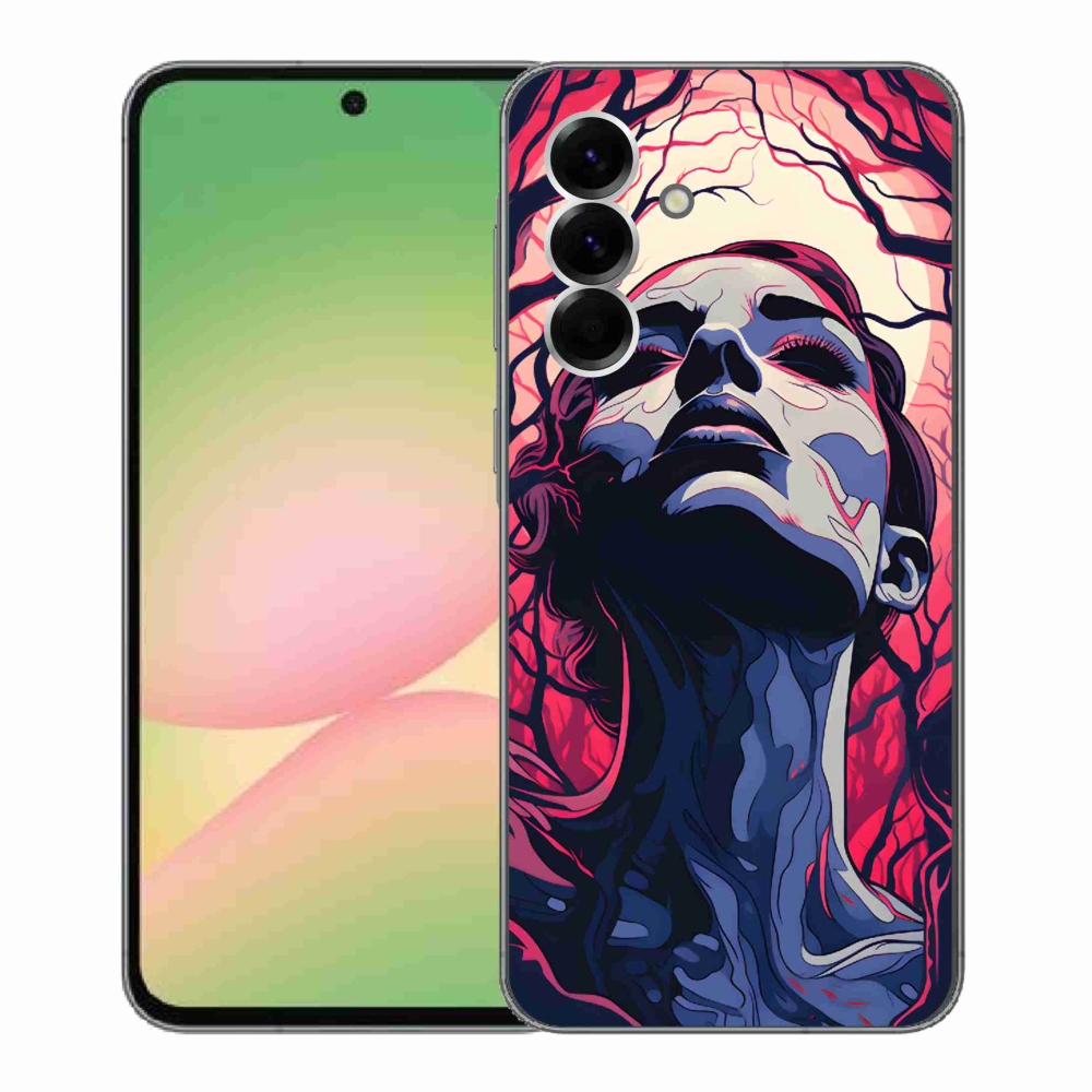 Gelový kryt mmCase na Samsung Galaxy A56 5G - abstraktní obličej