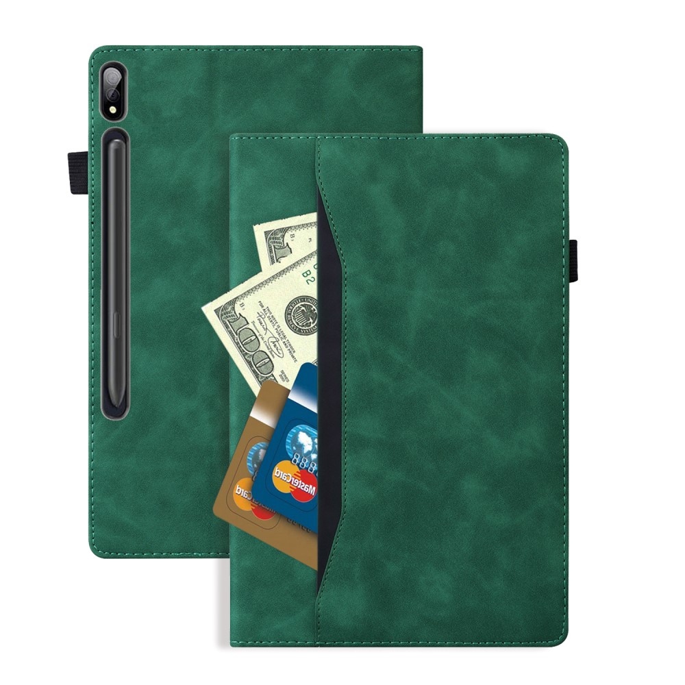 Business zavírací pouzdro na tablet Lenovo Tab P12 Pro - zelené