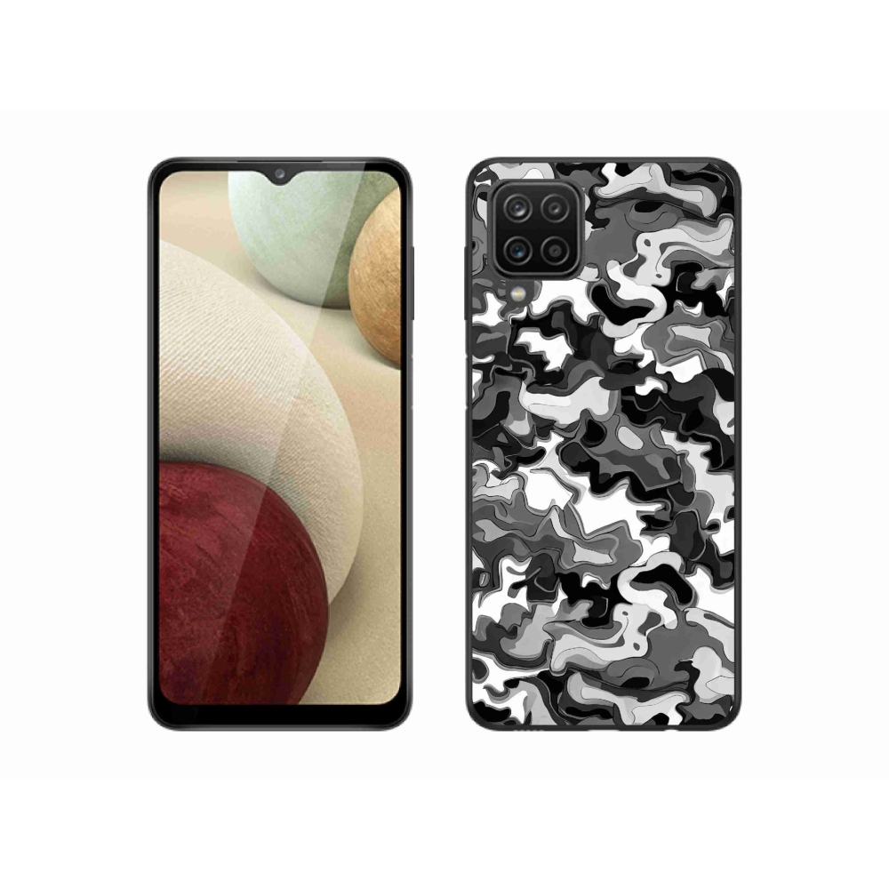 Gelový kryt mmCase na Samsung Galaxy A12 - maskáčový vzor 3