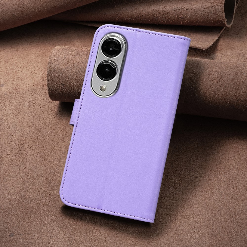 Clover knížkové pouzdro na Samsung Galaxy S25 Edge - fialové
