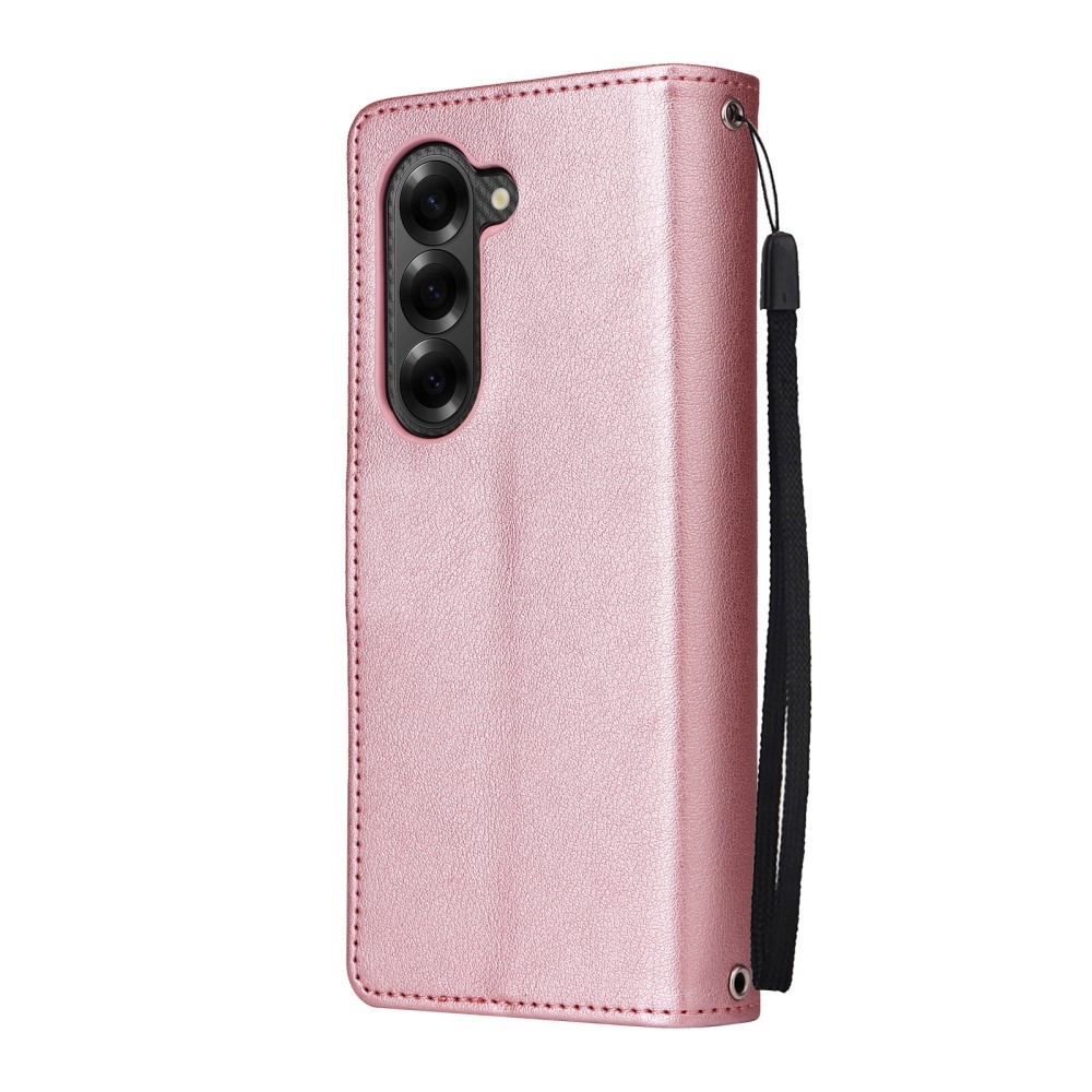 Wallet knížkové pouzdro na Samsung Galaxy Z Fold6 5G - růžovozlaté
