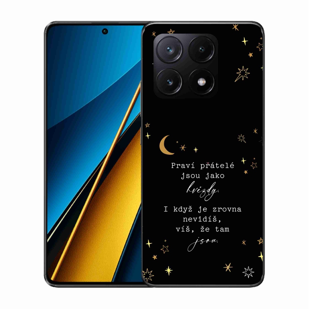 Gelový kryt mmCase na Xiaomi Poco X6 Pro 5G - citát 6 černé pozadí