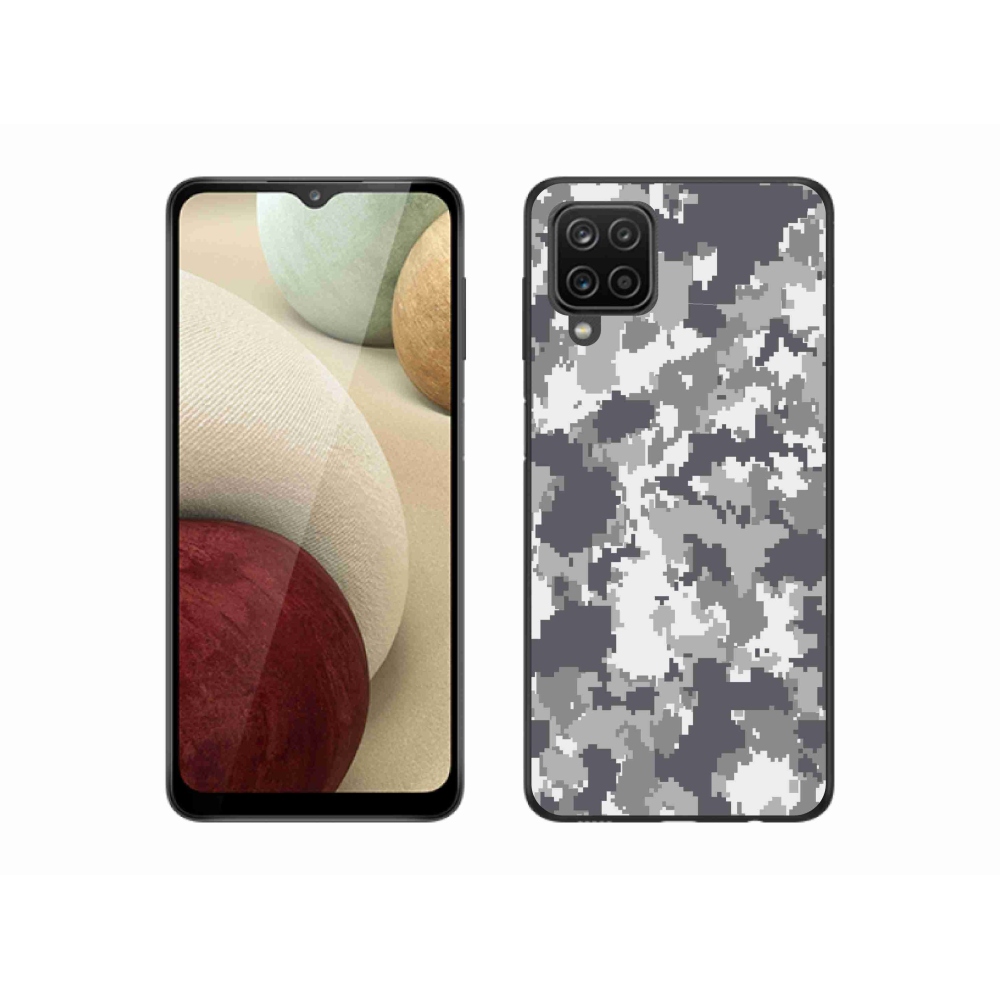 Gelový kryt mmCase na Samsung Galaxy A12 - maskáčový vzor 2