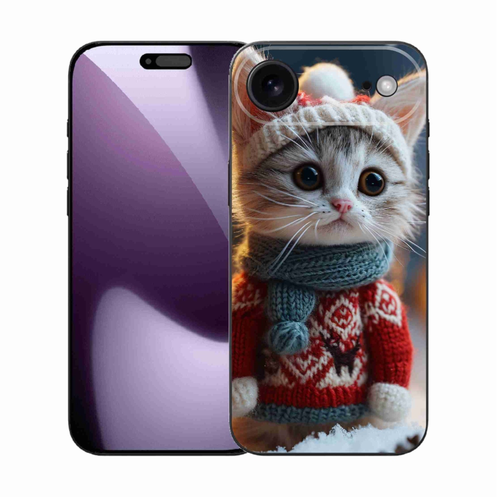 Gelový kryt mmCase na iPhone 17 Air - kotě ve svetru