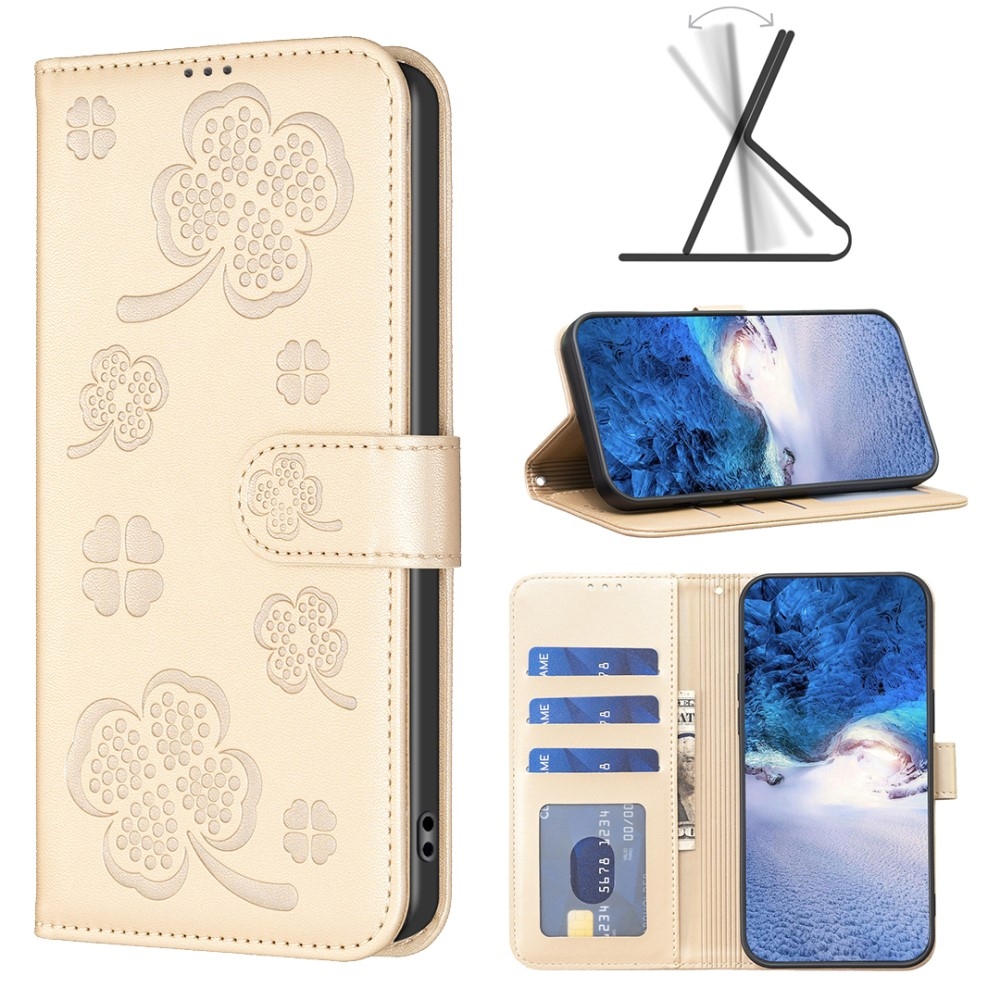 Clover knížkové pouzdro na Honor Magic 6 Lite 5G - zlaté